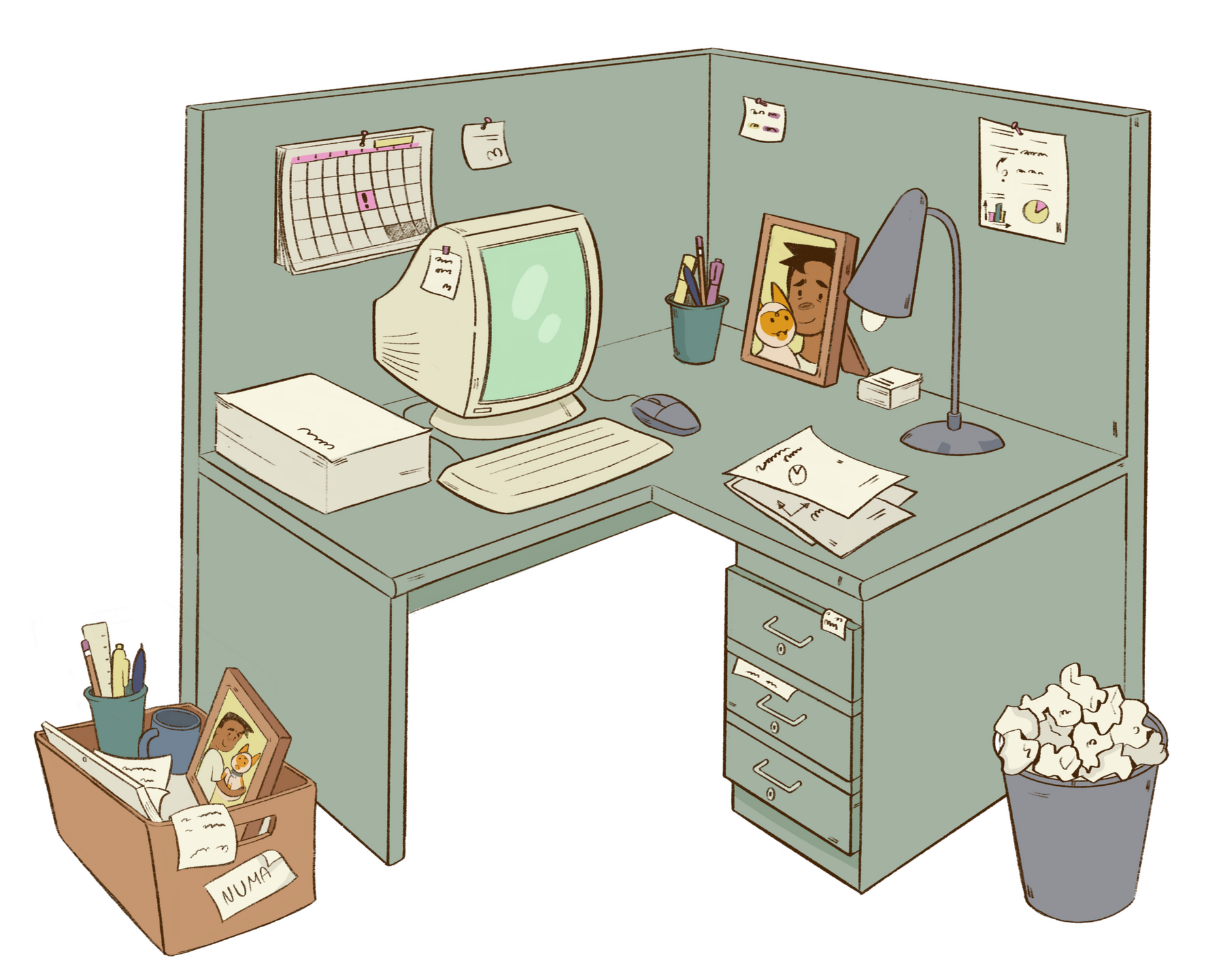 Protagonist's Desk Concept